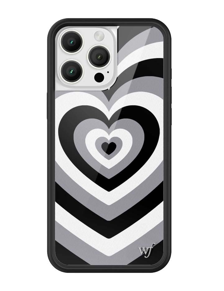 Image of Wildflower Cases - Compatible with iPhone 16 Pro Max | Protective Black Bumper, 6.5ft Drop Test Certified, Women Owned Small Business | Latte Love Midnight