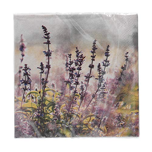 Gisela Graham Fields - Servilletas de Papel (20 Unidades), Color Lavanda