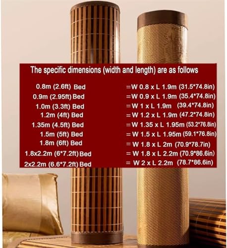 Cubrecolchón de bambú para dormir en climas cálidos, esterilla transpirable de 1,5x2 m 3