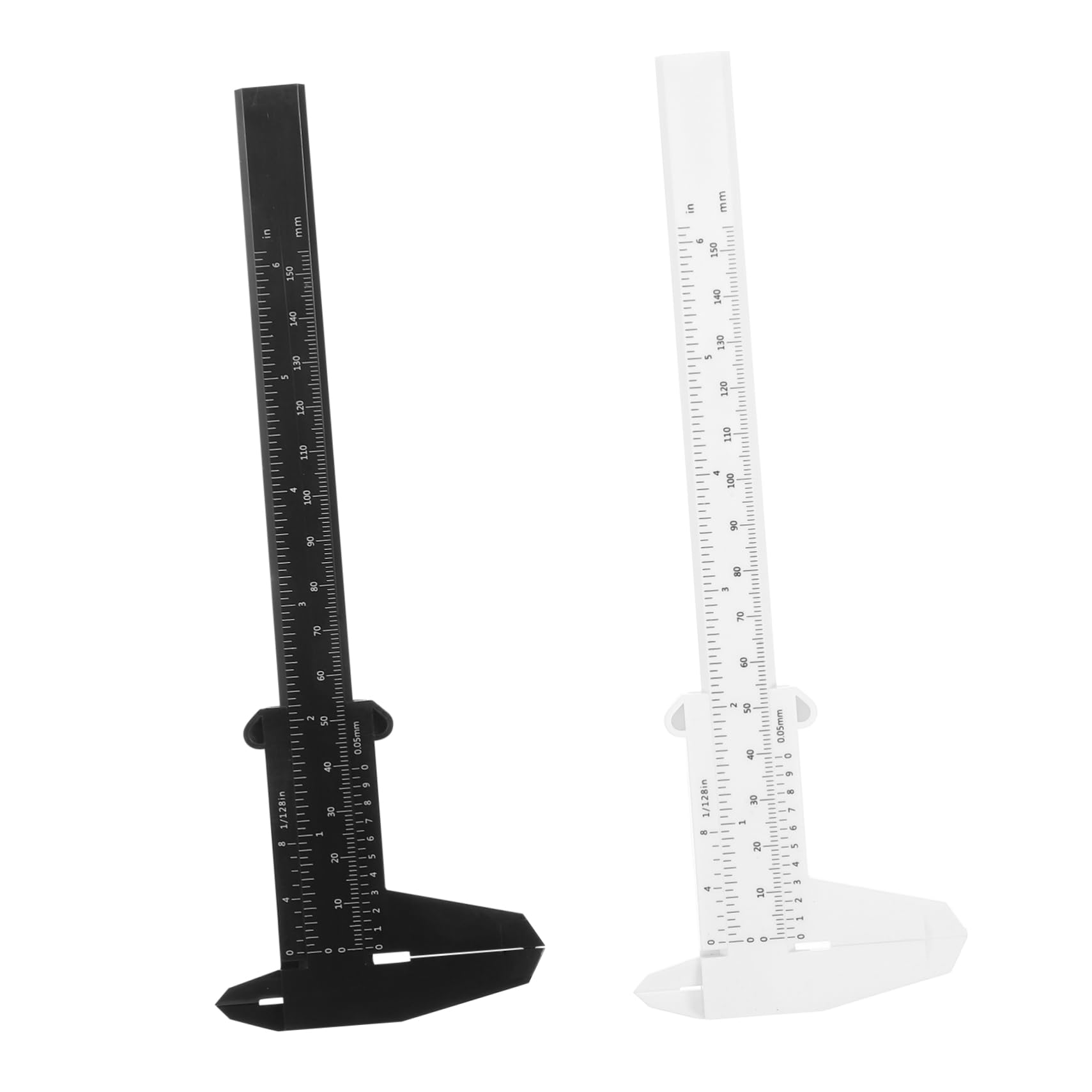 SOLUSTRE 2-Piece Plastic Mini Angle Ruler Mechanical Calipers Edge Ruler Double Scale Calipers for Carpentry