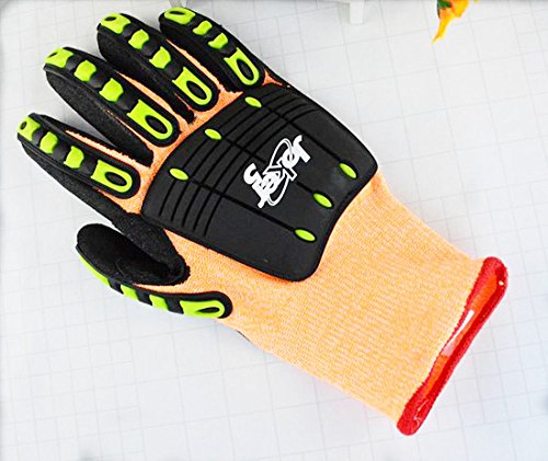 orange cycling gloves