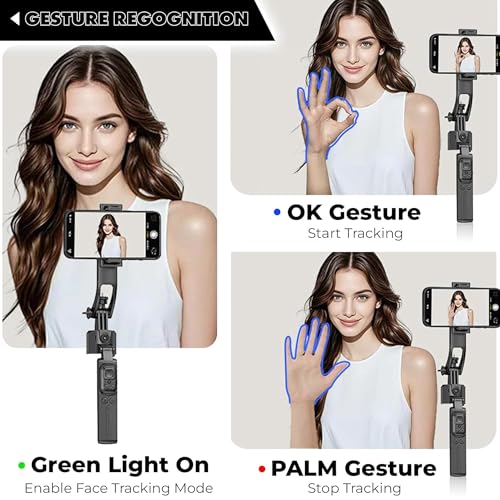 Image of Kratos K28 Premium Advanced AI Powered 70 Inch Auto Pop Up Aluminium Tripod with Smart Sensor,Auto Face Tracking,360 Rotating Stand for Professional Suitable for Mobile & Camera Vlogging