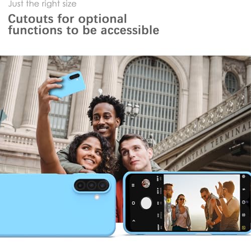 Image of YATWIN Silicone Case for Samsung Galaxy A17 4g /5g, Soft-Touch, Shockproof, DustProof, Antiskid Phone Cover for Samsung Galaxy A17 4g /5g - Sky Blue