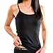 Produktbild HERMKO 1560 3er Pack Damen Träger Top aus 100% Bio-Baumwolle, Farbe:schwarz, Größe:44/46 (L)