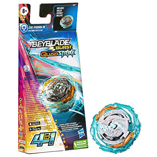 Hasbro Beyblade Burst QuadStrike, Single Pack Zeal Nyddhog N8, Juguete para niños a Partir de 8 años