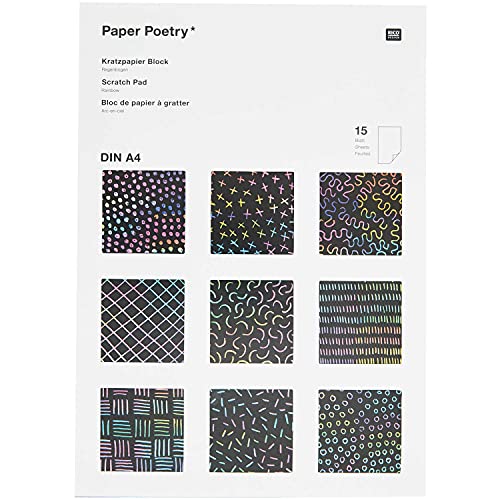 Kratzpapier Block Regenbogen, Din A4 FSC MIX Cover