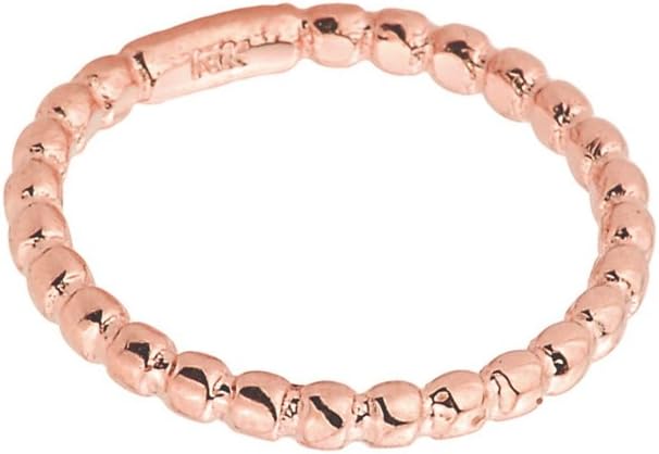 Solid 10k Rose Gold Beaded Band Baby Ring
