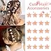 YISSION 20Pcs Mini Pink Flower Hair Clips for Girls Women - Cute Pins, Small Barrettes, Wedding and Bridal Accessories