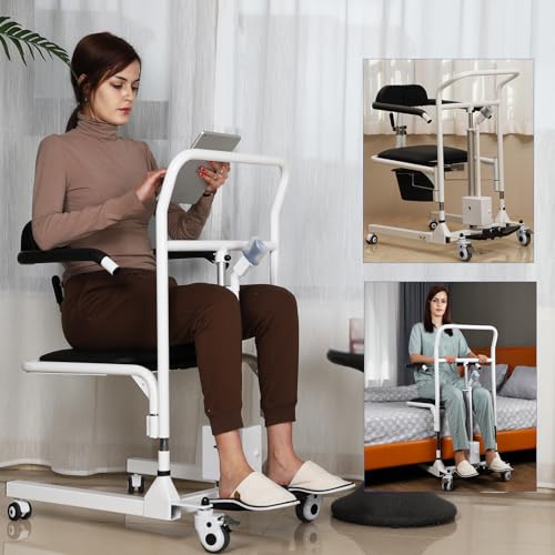 Hurchen Electric Patient Lift Transfer Chair, Portable Transfer Lift Wheelchair