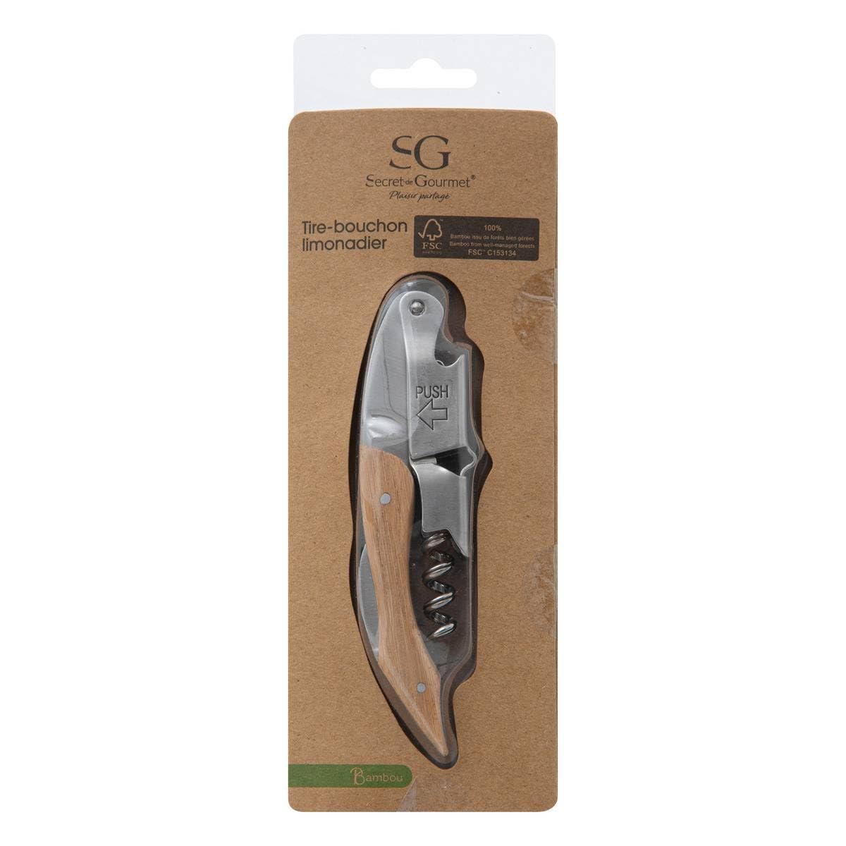 SG Secret de Gourmet Tire-Bouchon Limondier Bamboo