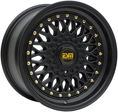 ESM-002R Wheels Rims Matte Black 15x7 15" 4x100 5x100 +15 cb 57.1 ESM Wheels