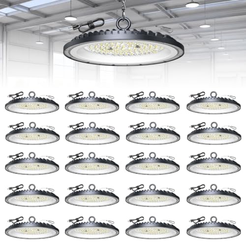 AIKVSXER 20 Pack LED Shop Lights, 300W 45000LM UFO LED High Bay Light