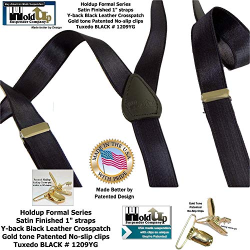 Image of Hold-Up Formal Series Men's X & Y-Back Suspenders with No-Slip Clips