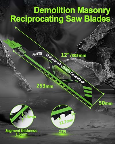 FACHLICH Demolition Masonry Reciprocating Saw Blades