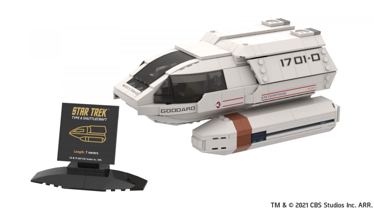 BlueBrixx Pro 104182 – Star Trek Shuttle Typ 6 aus Klemmbausteinen mit 548 Bauelementen. Kompatibel mit Anderen Klemmbausteinmarken. Lieferung in Originalverpackung.