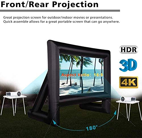 Pantalla inflable portátil para proyector 8x4m miniatura 3