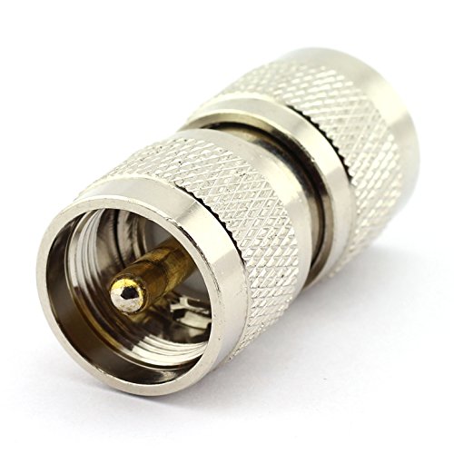 DGZZI 2-Pack UHF Male to UHF Male RF Coaxial Adapter UHF Coax Jack Connector