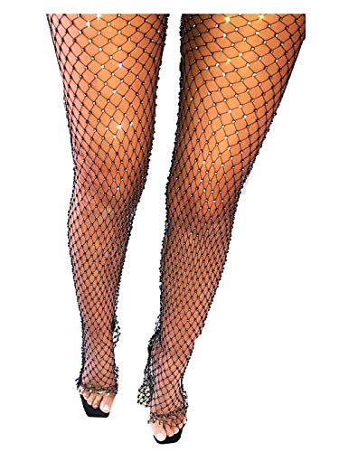 Barode Crystal Rhinestone Mesh Pants See Through Fishnet Pant Hollow Out Bottoms Bikini Rave Festivl Party Summer Beach Clubwear Body Accessories Jewelry for Women and Girls