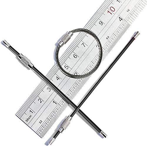 Crocsee 4 Inches Key Rings Stainless Steel Wire Keychains Cable Heavy Duty Luggage Tags Loops Tag Keepers 2Mm Twist Barrel (100) #TOP1