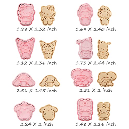 New Cartoon Cookie Cutter Set -8 Piece - Cartoon Stamped Embossed Cookie Cutter Molds For Cake Kids Birthday Party #TOP1