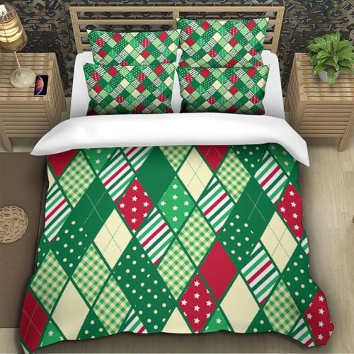 Housse de couette patchwork 135x200 cm en microfibre pour lit single - 6