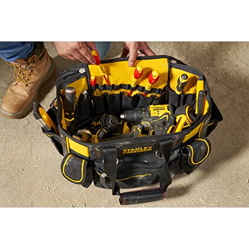 STANLEY FATMAX Round Top Rigid Tool Bag, Multifunctional Tool Storage Organiser, FMST1-70749