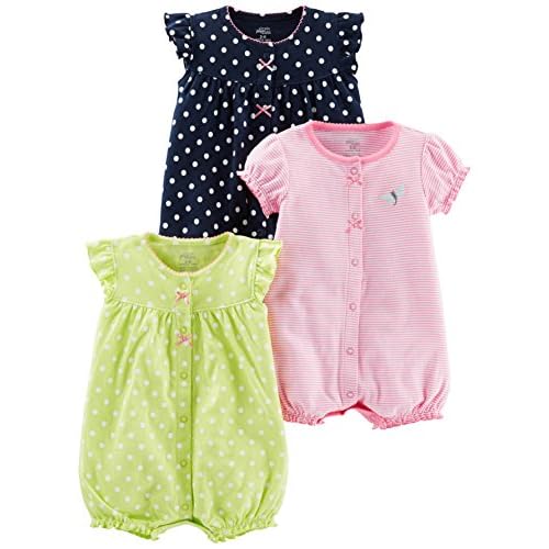 Simple Joys by Carter’s baby-girls 3-pack Snap-up Rompers