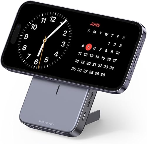 Miniatura 4 de UGREEN Batería externa magnética inalámbrica de 10000 mAh USB C USB A carga rápida PD QC 3.0 20W Power Bank Induction Qi 15W Max compatible con