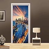 【Materiales de alta calidad】Nuestras pegatinas para puertas están hechas de materiales de vinilo ecológicos de alta calidad, 100% nuevos. Material autoadhesivo, impermeable y a prueba de humedad, sin olor, fuerte y duradero, fácil de limpiar y seguro de usar.