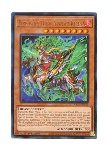 �p��� RA05-EN032 Fire King High Avatar Kirin �����_�b �L���� (�v���Y�}�e�B�b�N�A���e�B���b�g���A) 1st Edition