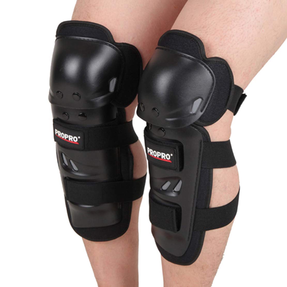 AKT Equipaggiamento Protettivo per Moto Protezione del Gomito e del Ginocchio 4 PCS Ginocchiere Lunghe da Equitazione per Motocross Sciare