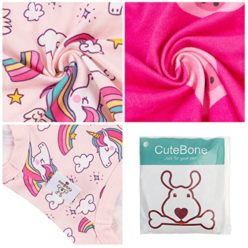 Image of CuteBone Dog Shirts 2-Pack Soft Pet Clothes Breathable Summer Vest for Small Puppy and Stretchy Cat Apparel