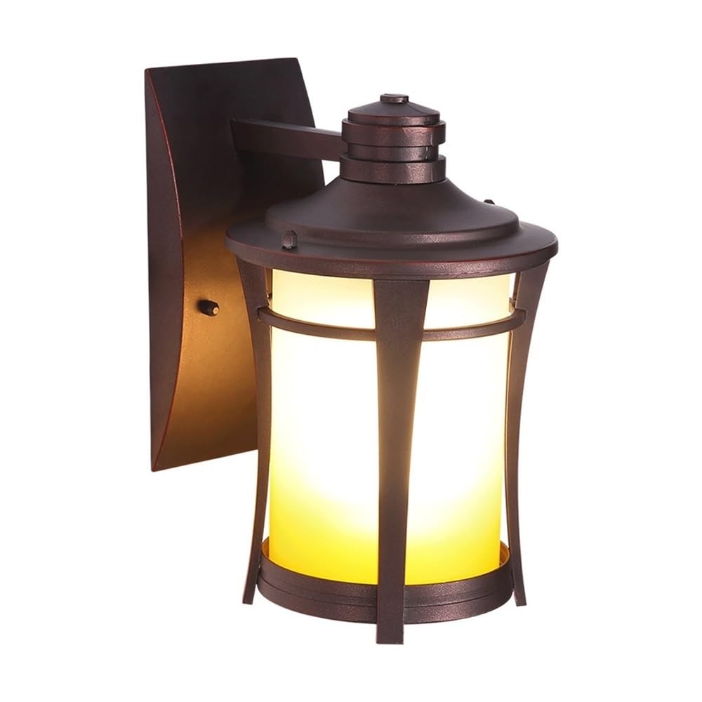OZBMA European Retro Style Wall Light Glass Shade Lamp Outdoor Aluminum Sconce for Patio Garden Balcony Porch Hallway Aisle Garage(32cm/12.6in)