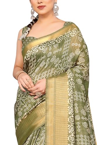 Image of MIRCHI FASHION Women Saree Cotton Silk Batik Block Printed | Breathable Office Wear and Regular Use Sari with Blouse Piece