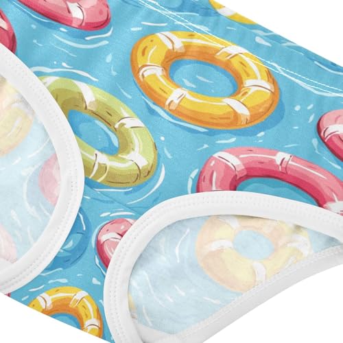 ZZKKO Colorful Swimming Rings Girls Underwear Toddler Panties for Girls Comfort Brief Size 2-8T3