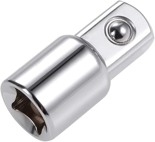 uxcell Adaptador de enchufe de 38 pulgadas (F) x 12 pulgada (M) para llaves de trinquete, hembra a macho, Cr-V