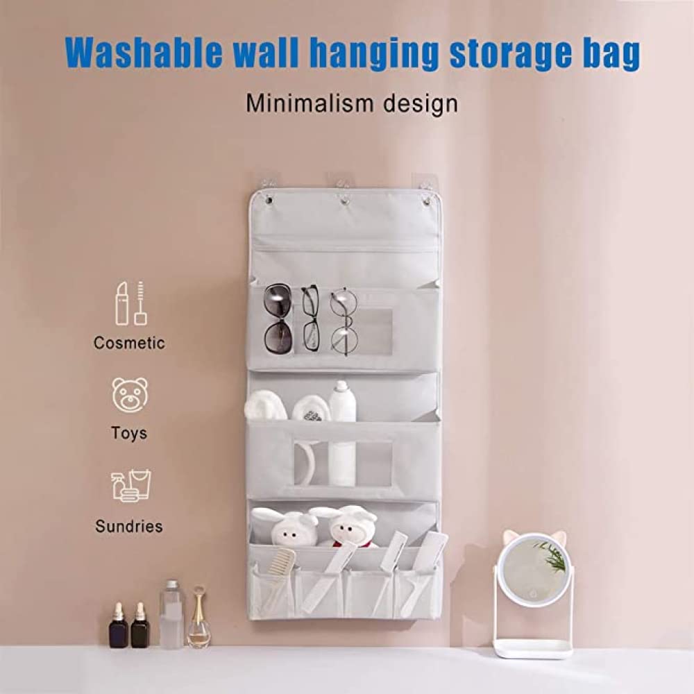 YXSH Organizer da Appendere Borsa Portaoggetti con Tasche Porta Muro Organizzatore Pratico Portaoggetti in Stoffa per Casa Ufficio