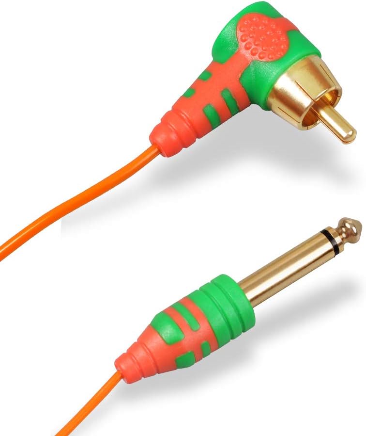 Amazon Dragonhawk タトゥー RCAコード タトゥーマシン用 パワーボックス接続 (オレンジ) Dragon Hawk