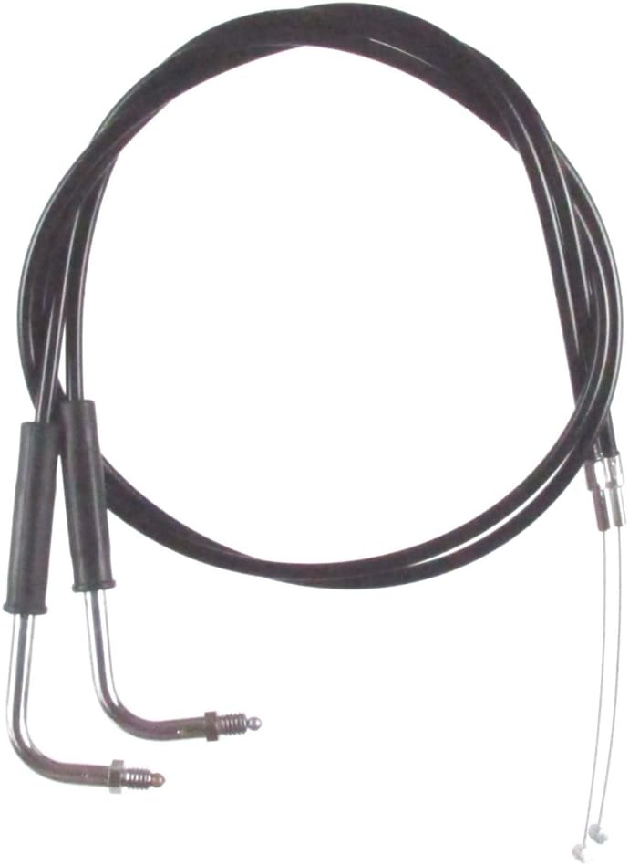 Black Vinyl Coated Throttle Cable Set for 1990-1995 Harley Sportster XLH883 & XLH883H models - HC-0345-0152-883