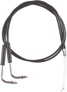 Black Vinyl Coated +12" Throttle Cable set for 1990-1995 Harley Electra Glide models without Cruise - HC-0706-0633-EG