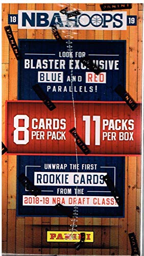 2018 2019 Hoops NBA Basketball Blaster Box of Packs with One GUARANTEED AUTOGRAPH or MEMORABILIA Card Per Box and Possible Rookies and Stars including Luka Doncic and Trae Young Plus