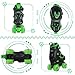 Kids Roller Skates for Boys - Green for Big Kids Age 7 8 9 10 - Adjustable All Light up Wheels Indoor Outdoor Sports Birthday Gift for Son and Grandson