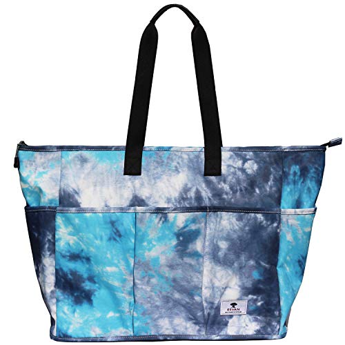 Women Ladies Weekender Bag Muti-pockets Overnight Carry-on Duffel Travel Gym Tote Luggage Duffle with Trolley Sleeve