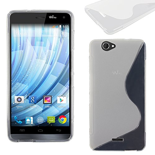ebestStar - Coque Compatible avec Wiko Getaway Etui Housse Silicone Gel TPU Souple Motif S-Line, Transparent [Appareil: 143 x 69.5 x 7.2mm, 5.0'']