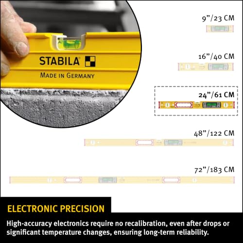 Image of STABILA TECH LEVEL 196 Digital Spirit Level, 24 Inch, Cat. Number 39524
