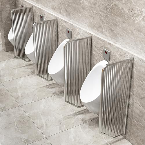 Séparateur de toilettes mural moderne avec panneau en verre trempé opaque durable