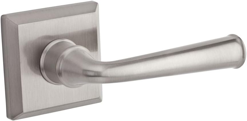 Baldwin PVFEDTSR150 Reserve Privacy Federal with Traditional Square Rose in Satin Nickel Finish