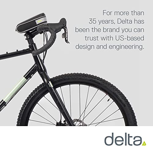 Bike Stem Phone Bag By Delta Cycle - Mounts To Bike Stem For Optimal Viewing - Lightweight & Waterproof Bicycle Bag, Integrated Storage & Mounting Straps - Phone Case Holder Accessories Cycling Pouch #TOP5