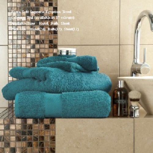 SELECT-EDLuxuries 6 Pieces Bale Set Egyptian Cotton 700gsm Extra Soft Quality Miami Towels (Teal, (2 x Bath Sheets, 2 x Bath Towels and 2 x Hand Tow)