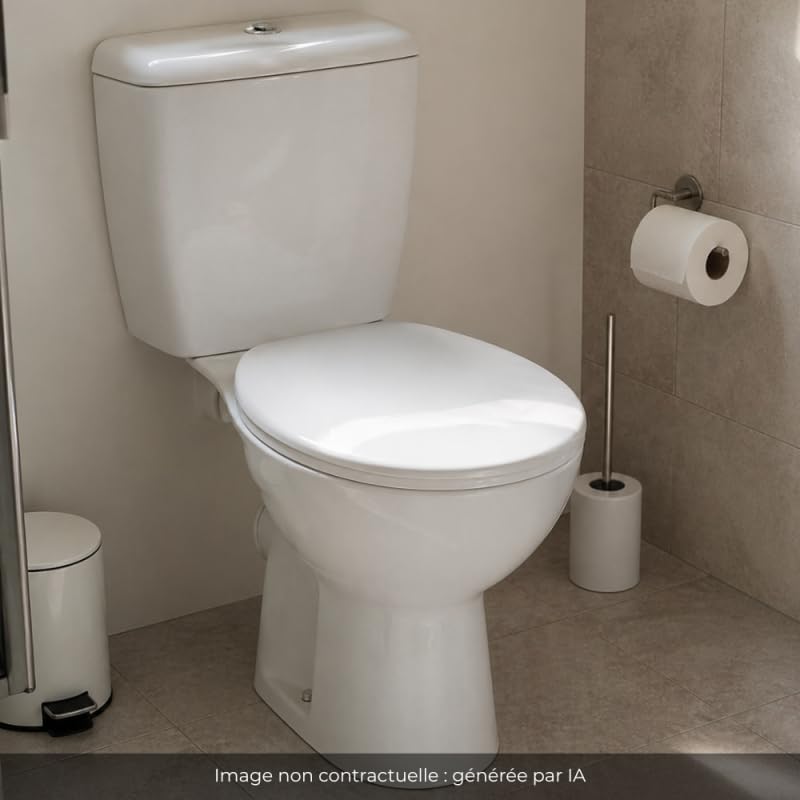 WC à poser sortie horizontale JACOB DELAFON Eolia avec abattant